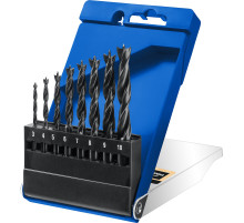 ЗУБР 8 шт: (3-4-5-6-7-8-9-10 мм), М-образная заточка, набор спиральных сверл по дереву, Профессионал (29421-H8)