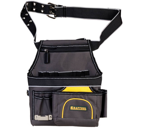 KRAFTOOL 9 карманов, с ремнем, петля для крепления рулетки, поясная сумка (38743) купить  в Сочи