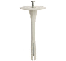 Дюбель для изоляционных материалов полипропиленовый, металлический стержень, 10 x 120 мм, 300 шт, ЗУБР