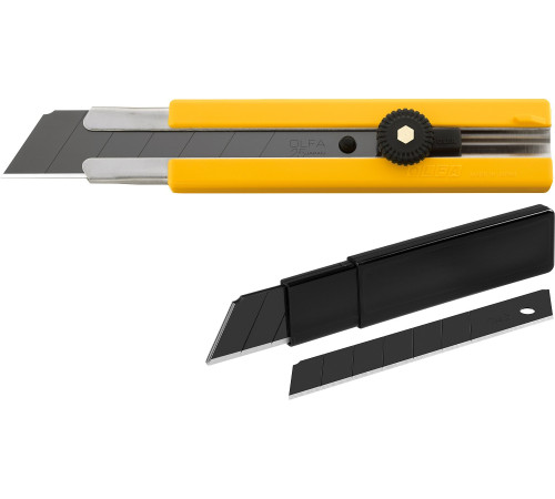 OLFA 25 мм, в комплекте с лезвиями EXCEL BLACK 5 шт, нож (OL-H-1BB/5BB ) купить в Сочи OLFA 25 мм, в комплекте с лезвиями EXCEL BLACK 5 шт, нож (OL-H-1BB/5BB ) купить в Сочи
