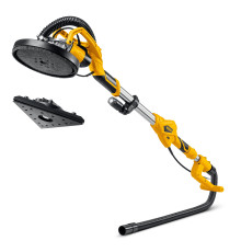 STEHER d225 мм, 800 Вт, сменные основания, подсветка, шлифовальная машина для стен (жираф) (DWC-800)