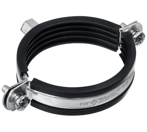 ЗУБР 2 1/2″, М8/М10, цинк, 10 шт, трубный хомут с гайкой (37880-75-80) купить  в Сочи