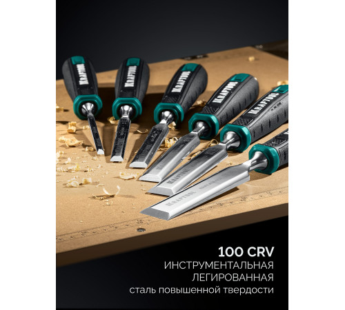 KRAFTOOL GRAND стамеска-долото с двухкомпонентной рукояткой, 16 мм купить  в Сочи