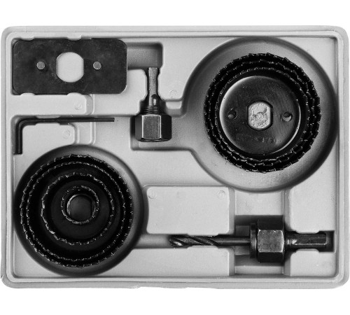 STAYER Maxcut, 7 шт, 22-67 мм, набор кольцевых коронок по дереву (29600-H7) купить  в Сочи