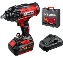 ЗУБР С1-18, 18 В, 400 Н·м, 1 АКБ (4 А·ч), гайковерт ударный, кейс (ГУЛ-410-41)