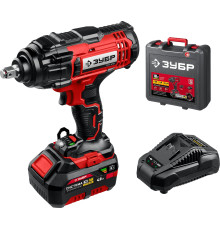 ЗУБР С1-18, 18 В, 400 Н·м, 1 АКБ (4 А·ч), гайковерт ударный, кейс (ГУЛ-410-41)