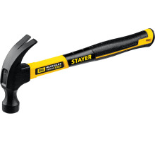 STAYER Hercules, 560 г, молоток-гвоздодёр столярный с фиберглассовой рукояткой, Professional (2026-560)