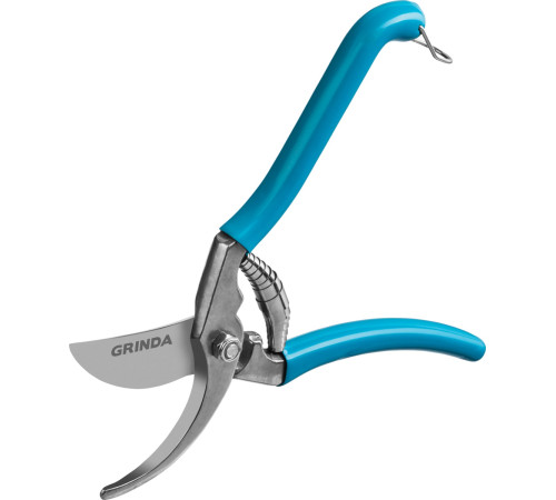 GRINDA P-10, 210 мм, цельнокованые лезвия, стальные рукоятки, покрытие ПВХ, плоскостной секатор, PROLine (423410) купить  в Сочи