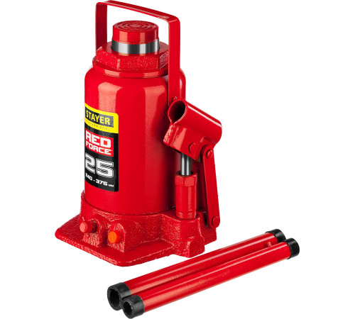 STAYER RED FORCE, 25 т, 240 - 375 мм, бутылочный гидравлический домкрат, Professional (43160-25) купить  в Сочи