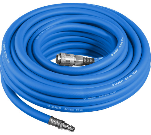 ЗУБР 10 м, 10 х 15 мм, 20 бар, воздушный шланг с фитингами рапид, Профессионал (6481-10) купить  в Сочи