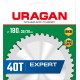 URAGAN Expert, 180 х 30/20 мм, 40Т, пильный диск по дереву (36802-180-30-40) купить в Сочи
