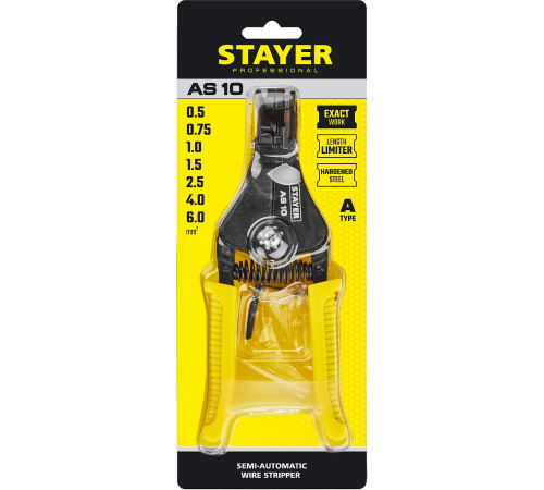 STAYER AS-10, 1 - 6 мм2, полуавтоматический стриппер, Professional (22631) купить  в Сочи
