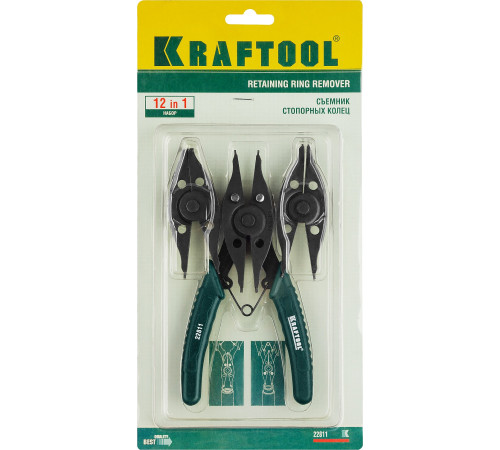 KRAFTOOL Universal 6-in-1, внешний/внутренний, съемник стопорных колец (22811) купить  в Сочи