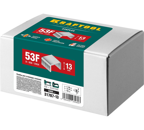 KRAFTOOL тип 20GA (53F/D/056) 13 мм, 5000 шт, скобы для степлера (31787-13) купить в Сочи KRAFTOOL тип 20GA (53F/D/056) 13 мм, 5000 шт, скобы для степлера (31787-13) купить в Сочи