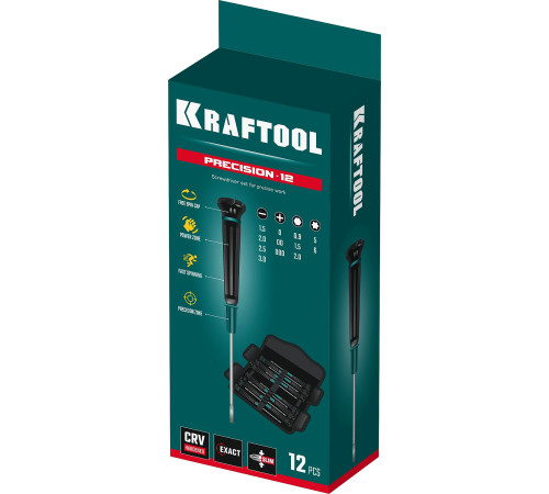KRAFTOOL Precision-12, 12 предм., для точных работ, набор отверток (25689) купить в Сочи KRAFTOOL Precision-12, 12 предм., для точных работ, набор отверток (25689) купить в Сочи