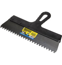 STAYER PROFlat, 300 мм, зуб 6 х 6 мм, пластиковая ручка, зубчатый, нержавеющий фасадный шпатель, Professional (1009-30-06)