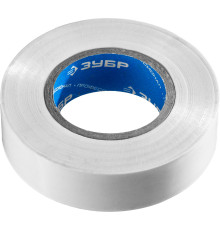 ЗУБР ЭЛЕКТРИК-20, 19 мм х 20 м, 6 000 В, белая, не поддерживает горение, изолента ПВХ, Профессионал (1234-8)