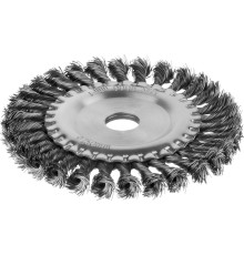 MIRAX 150 мм, жгутированная стальная проволока 0.5 мм, щетка дисковая для УШМ (35140-150)