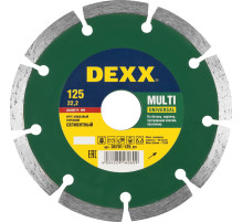 DEXX Multi Universal, 125 мм, (22.2 мм, 7 х 1.9 мм), сегментный алмазный диск (36701-125)