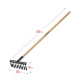 GRINDA GS-10 WOOD, 320 х 95 х 1300 мм, 10 витых зубцов, углеродистая сталь, антикор. покрытие, черенок дерев. высш. сорт, садовые грабли (39581-10) купить  в Сочи