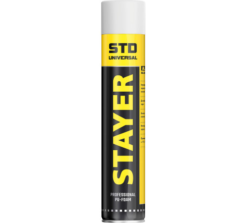 STAYER STD, 750 мл, адаптерная, выход до 35 л, монтажная пена, Professional (41133) купить в Сочи STAYER STD, 750 мл, адаптерная, выход до 35 л, монтажная пена, Professional (41133) купить в Сочи