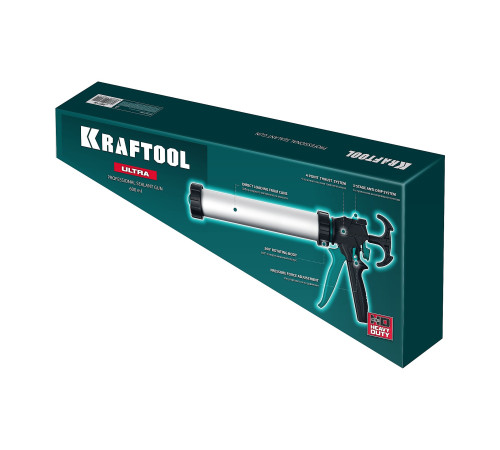KRAFTOOL ULTRA 600 мл, регулировка силы давления, вариативная антикапельная система, универсальный закрытый пистолет для герметика (06677-60) купить в Сочи KRAFTOOL ULTRA 600 мл, регулировка силы давления, вариативная антикапельная система, универсальный закрытый пистолет для герметика (06677-60) купить в Сочи