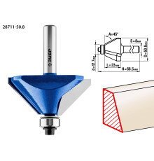 ЗУБР 50.8 x 27 мм, фреза кромочная калевочная (фасочная) №9, Профессионал (28711-50.8)