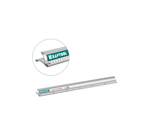 KRAFTOOL KRAFT-LINE, 0.6 м, усиленная алюминиевая линейка со стальной направляющей (34275-60) купить  в Сочи