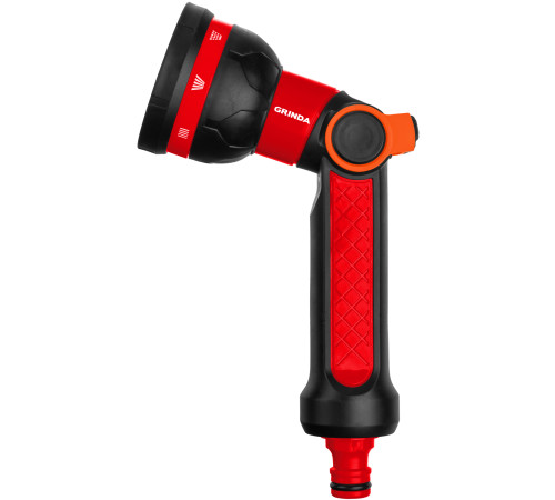 GRINDA N-8, с регулятором напора, 8 режимов, двухкомпонентный, поливочный пистолет (8-427188) купить  в Сочи