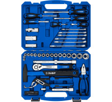 ЗУБР Универсал-63, 63 предм., (1/2″+ 1/4″), универсальный набор инструмента, Профессионал (27670-H58)