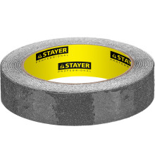 STAYER 25 мм, 5 м, черная, противоскользящая клейкая лента, Professional (12270-25-05)