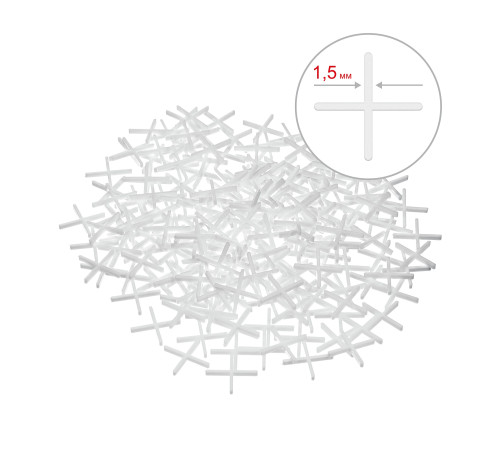 ЗУБР 1.5 мм, 200 шт, крестики для плитки (33811-1.5) купить  в Сочи