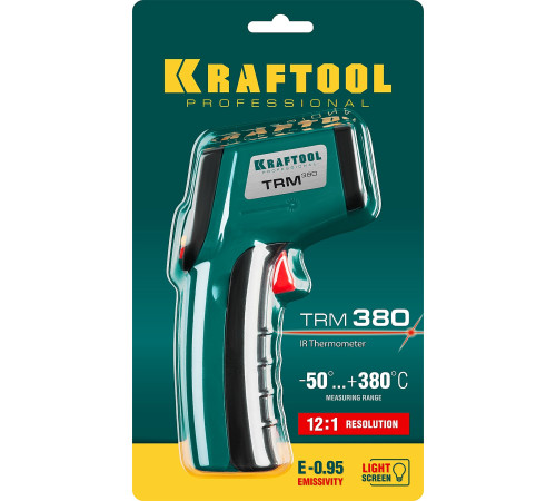 KRAFTOOL TRM-380, -50° +380°С, пирометр инфракрасный (45707-380) купить  в Сочи