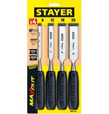 STAYER Max-Cut, 4 предм, набор стамесок (1820-H4)