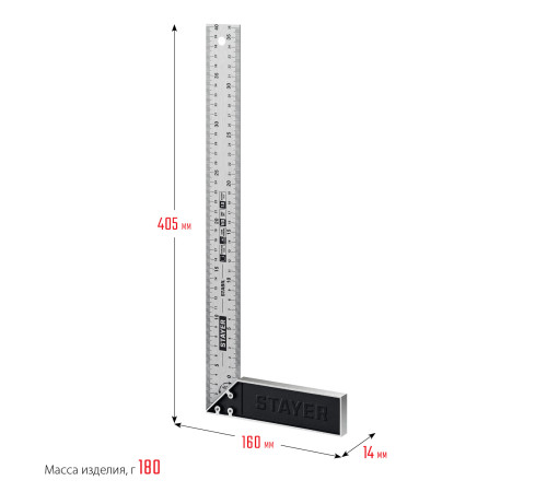 STAYER 400 мм, столярный угольник, Professional (3431-40) купить в Сочи STAYER 400 мм, столярный угольник, Professional (3431-40) купить в Сочи