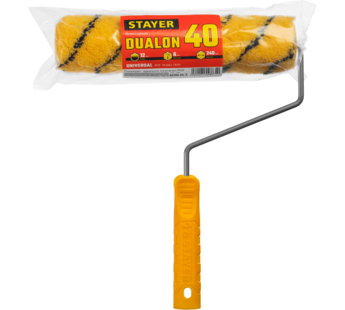 STAYER DUALON, 40 х 240 мм, бюгель 6 мм, ворс 12 мм, полиакрил, все виды ЛКМ, малярный валик (03184-24) купить  в Сочи