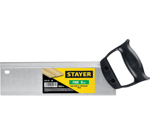 STAYER Fine, 300 мм, ножовка для стусла c обушком (1536-30) купить в Сочи STAYER Fine, 300 мм, ножовка для стусла c обушком (1536-30) купить в Сочи