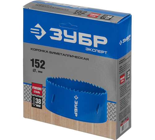 ЗУБР 152 мм, сталь Р6М5, биметаллическая коронка (29531-152) купить  в Сочи