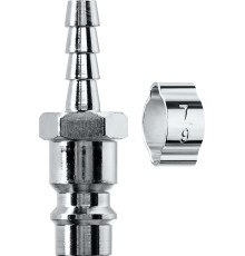 KRAFTOOL штуцер ″елочка″, 6 мм - рапид штуцер, с хомутом, переходник (06597-06)