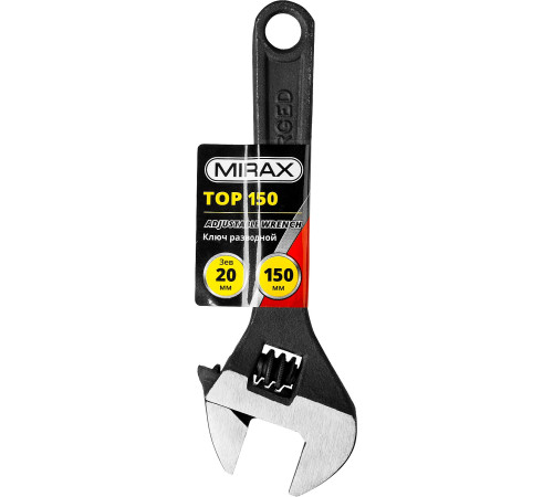 MIRAX TOP, 150/20 мм, разводной ключ (27250-15) купить в Сочи MIRAX TOP, 150/20 мм, разводной ключ (27250-15) купить в Сочи
