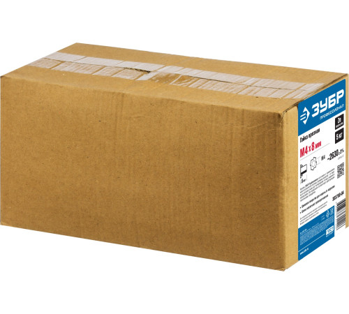 ЗУБР DIN 1624, M4 x 8 мм, цинк, 5 кг, врезная гайка (303780-04) купить  в Сочи