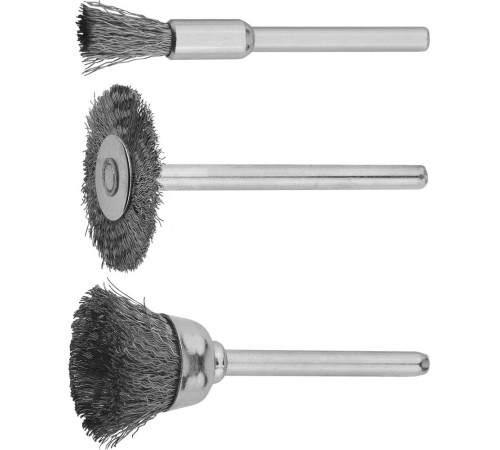 STAYER 3 предм., набор щеток для гравёра и электродрели, (29915-H3) купить  в Сочи