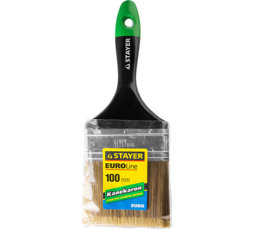 STAYER UNIVERSAL-ARTEX, 100 мм, 4″, искусственная щетина, деревянная ручка, для высокотекучих ЛКМ, плоская кисть (0106-100) купить в Сочи STAYER UNIVERSAL-ARTEX, 100 мм, 4″, искусственная щетина, деревянная ручка, для высокотекучих ЛКМ, плоская кисть (0106-100) купить в Сочи