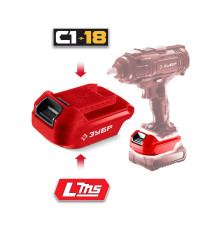 ЗУБР 18 В, адаптер для АКБ LMS под инструмент С1-18, (LMS-C18)