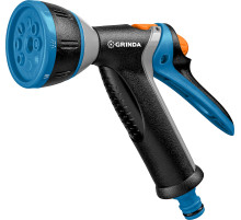GRINDA BM-8, 8 режимов, курок сзади, металлический с TPR, поливочный пистолет, PROLine (8-427339)