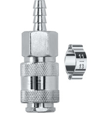 KRAFTOOL штуцер ″елочка″, 8 мм - рапид муфта, с хомутом, переходник (06596-08)