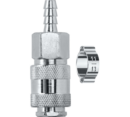 KRAFTOOL штуцер ″елочка″, 8 мм - рапид муфта, с хомутом, переходник (06596-08) купить  в Сочи