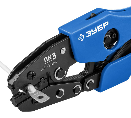 ЗУБР ПК-3, 0.5 - 10 мм2, пресс-клещи для медных наконечников и гильз, Профессионал(45456-3) купить  в Сочи