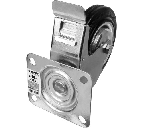 ЗУБР d 160 мм, г/п 145 кг, игольчатый подшипник, резина/металл, поворотное колесо c тормозом, Профессионал (30936-160-B) купить  в Сочи