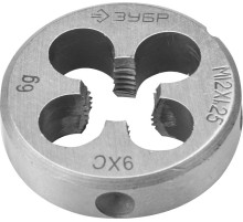 ЗУБР М12 x 1.25 мм, сталь 9ХС, плашка круглая ручная (4-28022-12-1.25)